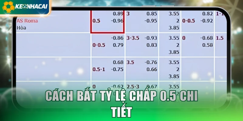 Cách bắt tỷ lệ chấp 0.5 chi tiết