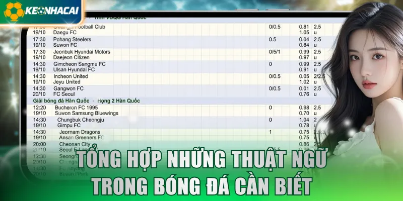 Tổng hợp những thuật ngữ trong bóng đá cần biết